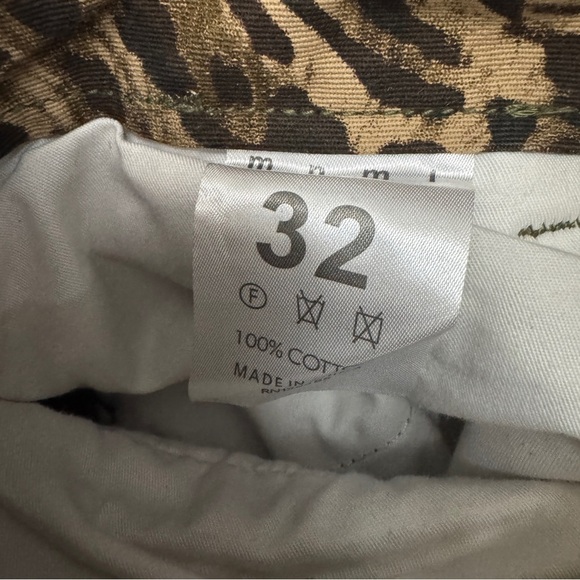MNML Leopard Vintage Denim Cargo Flare Pants Size 32 - Picture 6 of 10